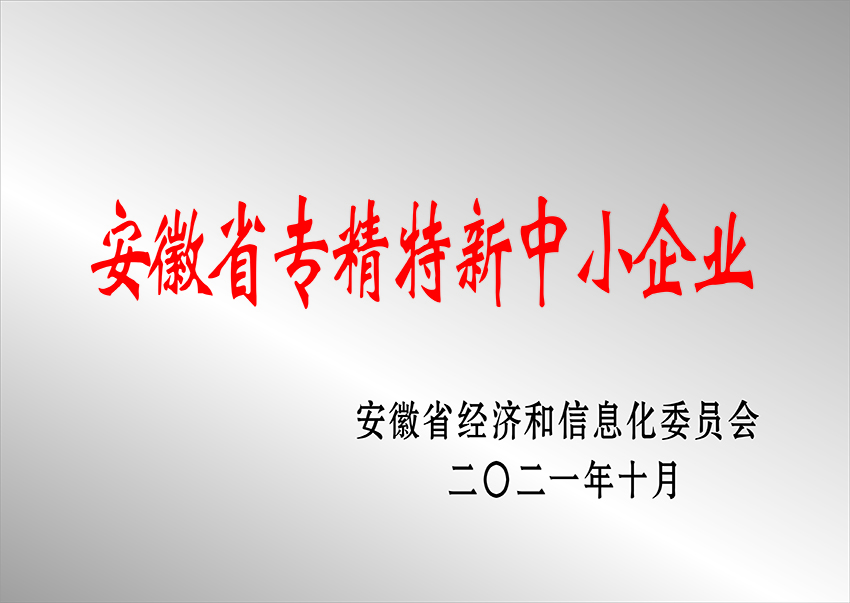 安徽省專精特新中小企業(yè)